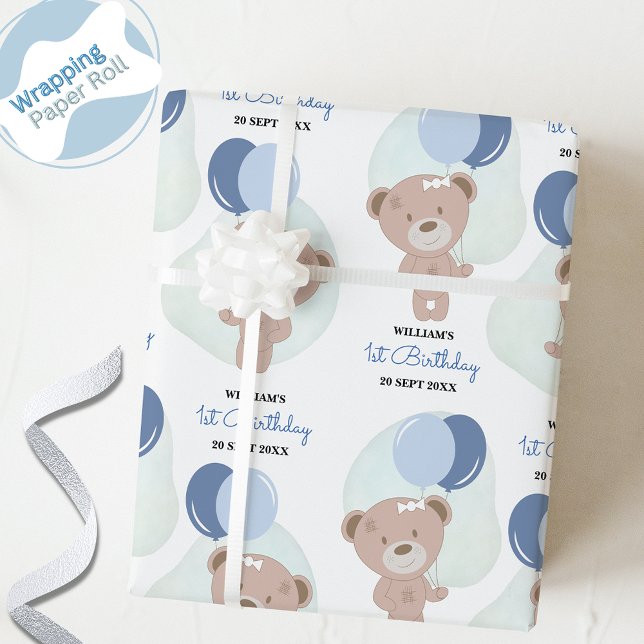 Papier Cadeau Baby Boy Teddy Bear (Créateur téléchargé)