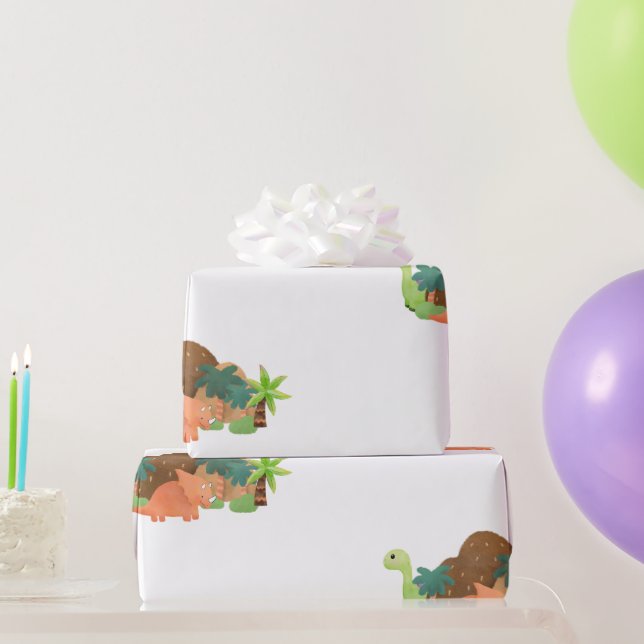 Papier Cadeau Baby Dinosaur fête d'anniversaire (Cadeaux de fête)