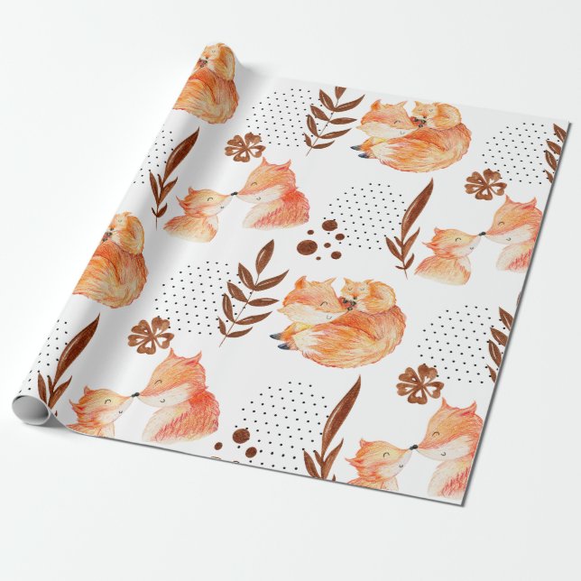 Papier Cadeau Baby Fox (Déroulé)
