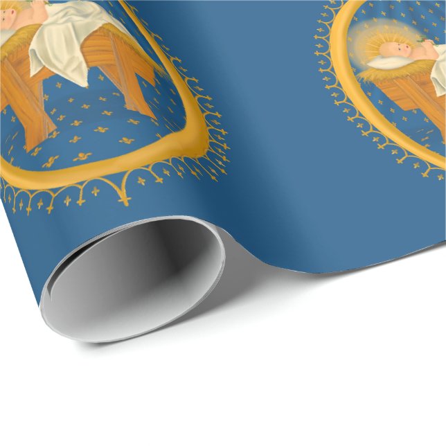 Papier Cadeau Baby Jesus (Coin rond)