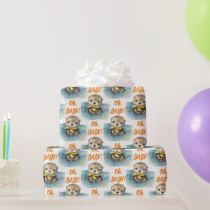 Papier Cadeau Baby Otter Oh Baby Genre Neutre