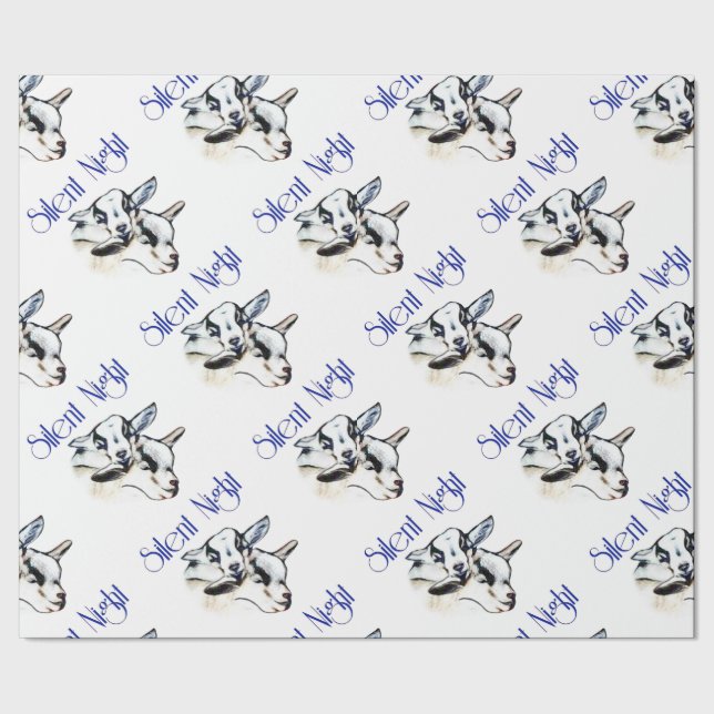 Papier Cadeau Baby Pygmy Chèvres Silent Night Enveloppement de N (Couture)