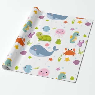 Papier Cadeau Baby Sea Animals