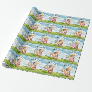 Papier Cadeau Baby shower à thème de golf / Anniversaire pour ga