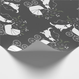 Papier Cadeau Baby shower allemand des bergers sans sexe