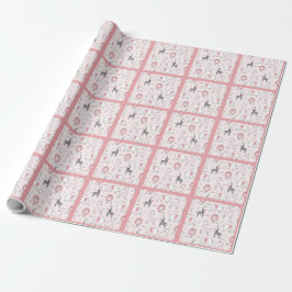 Papier Cadeau Baby shower animal zèbre rose éléphant