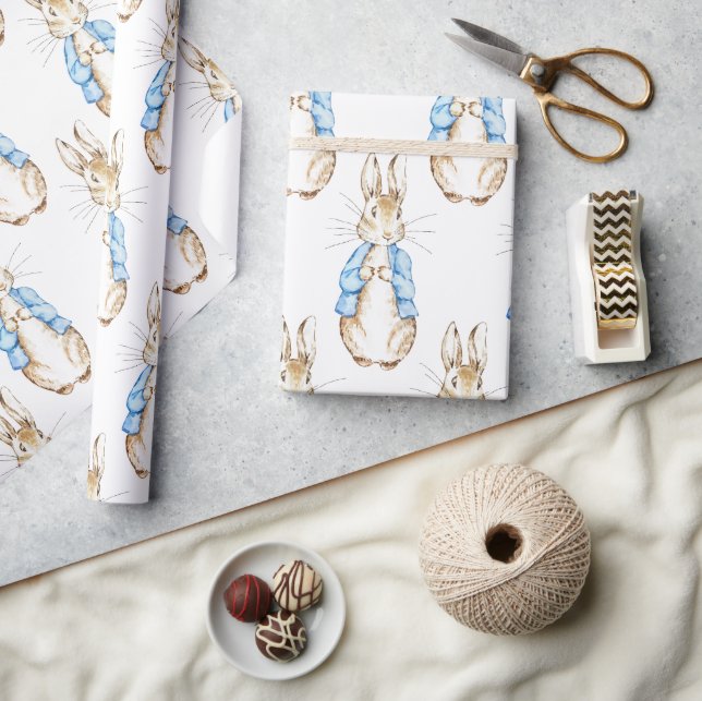 Papier Cadeau Baby shower Bleu Bunny (Artisanat)