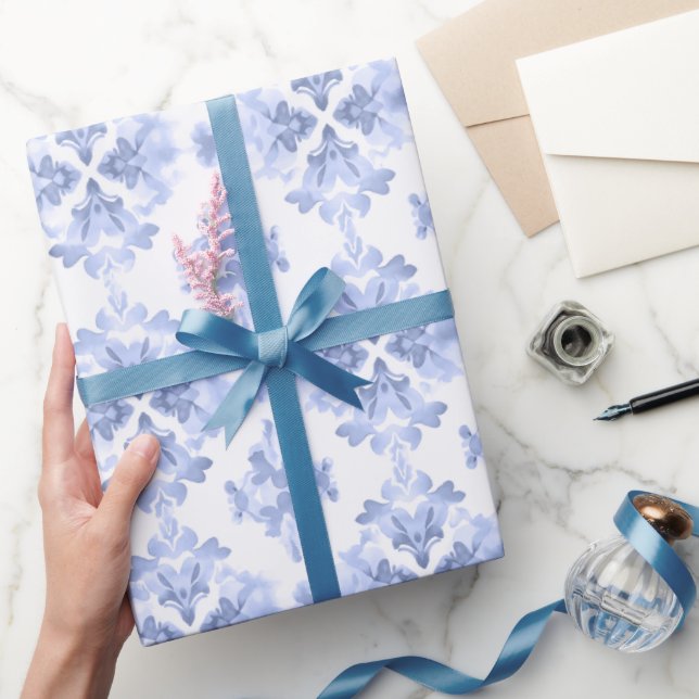Papier Cadeau Baby shower bleu vintage (Cadeaux)