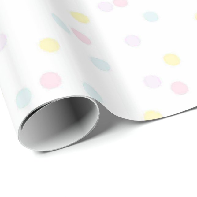 Papier cadeau Baby shower Confetti (Coin rond)