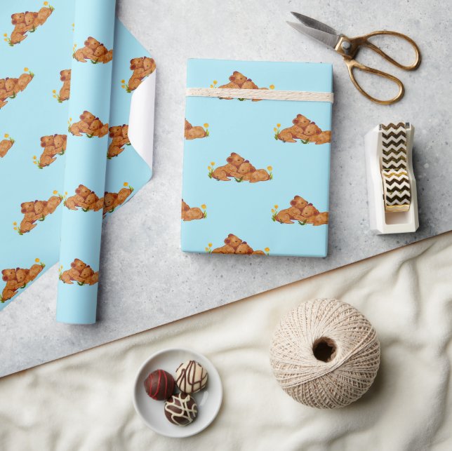 Papier Cadeau Baby shower d'attente binaire (Artisanat)