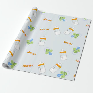 Papier Cadeau Baby shower de bouteille pour bébé doux et cadeau 