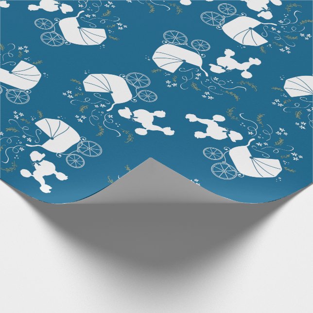 Papier Cadeau Baby shower de caniche français Chien Chien Chien  (Coin)