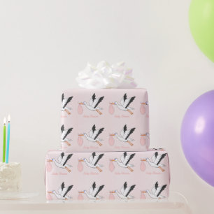 Papier Cadeau Baby shower de conception de Stork