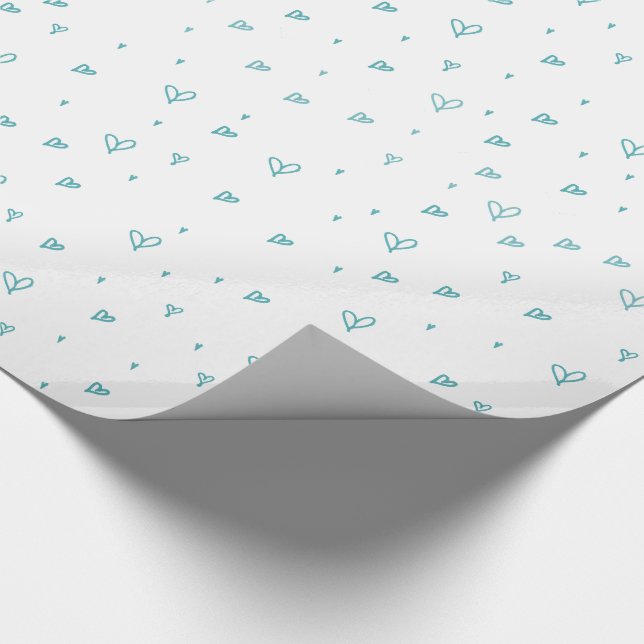 Papier Cadeau Baby shower de correspondance Motif Doodle  bleu (Coin)