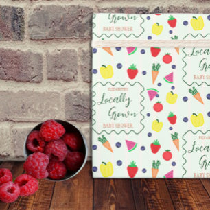 Papier Cadeau Baby shower de marché des fermiers cultivés locale