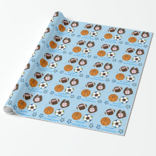Papier Cadeau Baby shower de sports