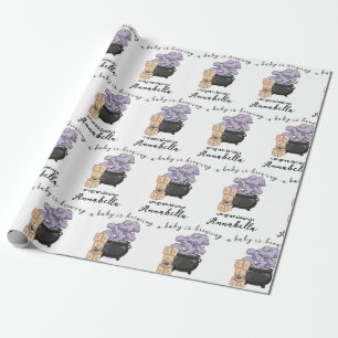 Papier Cadeau Baby shower d'Halloween Witch Cauldron