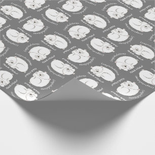 Papier Cadeau Baby shower d'hiver de l'ours polaire