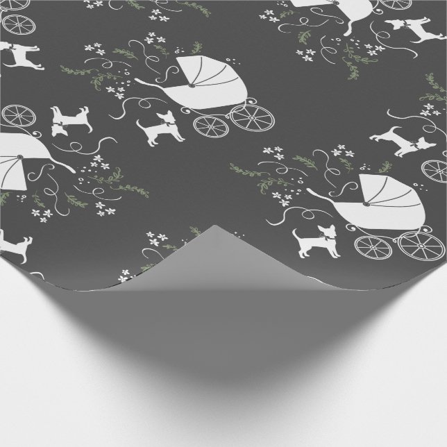 Papier Cadeau Baby shower du Chihuahua (Coin)