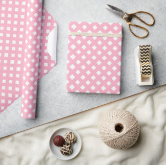 Papier Cadeau Baby shower fille rose et blanc