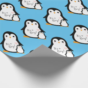 Papier Cadeau Baby shower français de Bulldog Frenchie Blue