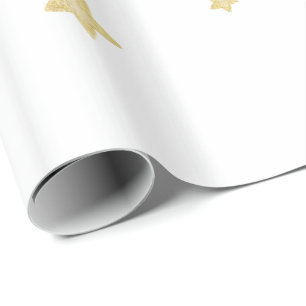 Papier Cadeau Baby shower Gold Stars