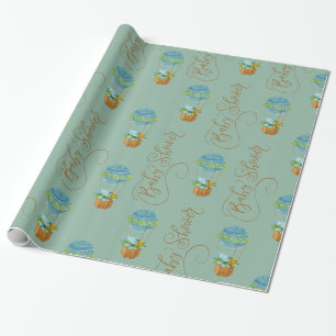 Papier Cadeau Baby shower joli Eléphant