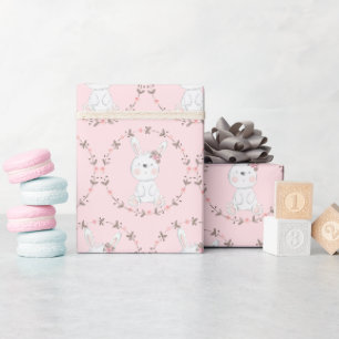 Papier Cadeau Baby shower Motif lapin bébé