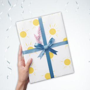 Papier Cadeau Baby shower Motif Sun simple