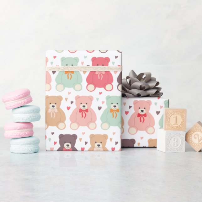 Papier Cadeau Baby shower Motif Teddy Bear (Baby Shower)