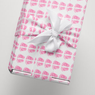Papier Cadeau Baby shower Parties scintillant fille rose Rose Ro