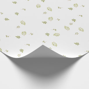 Papier Cadeau Baby shower Plante d'aquarelle vert mignonne