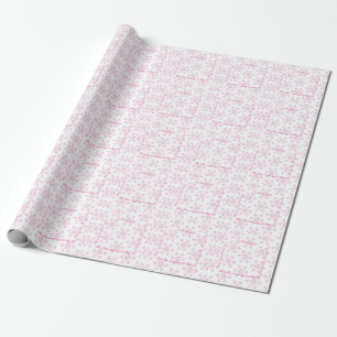 Papier Cadeau Baby shower rose Belle Bébé FleurModèle FleurModèl