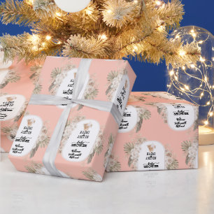 Papier Cadeau Baby shower rose simple mais mignon