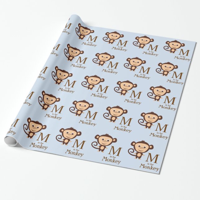 Papier Cadeau Baby shower singe (Déroulé)