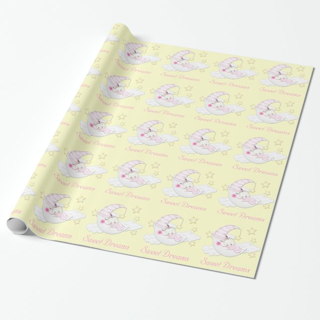 Papier Cadeau Baby shower Sweet Dreams (Déroulé)