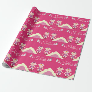 Papier Cadeau Baby shower Twin Girls