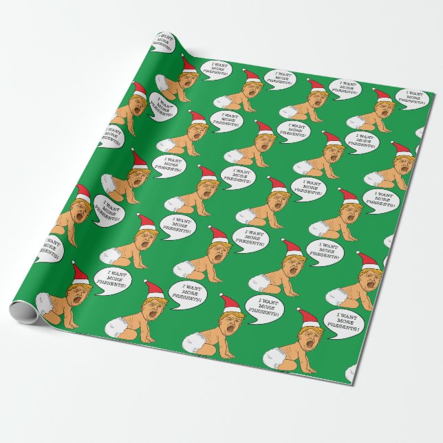 Papier Cadeau Baby Trump Plus de cadeaux de Noël (Déroulé)