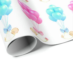 Papier Cadeau Baby Twins Girl and Boy Gift