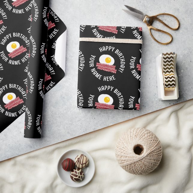 Papier Cadeau Bacon et egss favori papier d'emballage d'annivers (Artisanat)