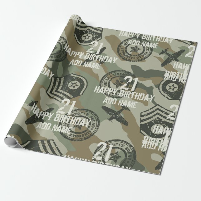 Papier Cadeau Badges militaires (Déroulé)