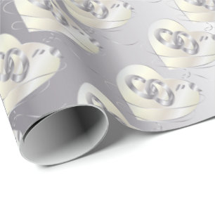 Papier Cadeau Bagues élégantes Mariages en argent