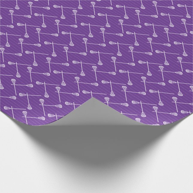 Papier Cadeau Baguettes blanches de crosse violet à motif (Coin)