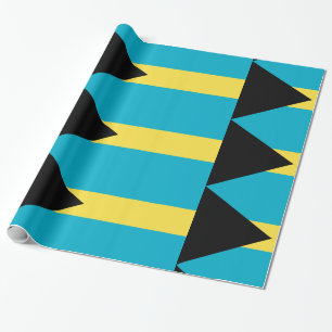 Papier Cadeau Bahamas bleu jaune