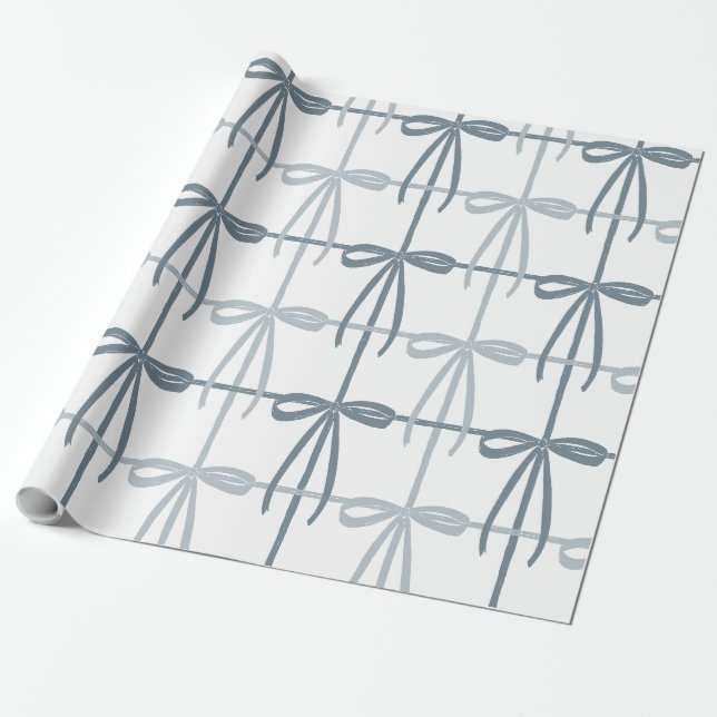 Papier Cadeau Baies bleues | Preppy | Noël ou Hanoukka (Déroulé)