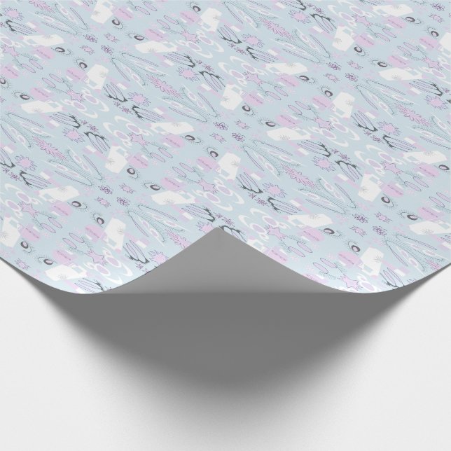Papier Cadeau Bain à remous Météo bleu violet (Coin)
