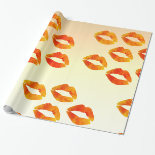 Papier Cadeau Baisers, Papier d'enveloppement des lèvres, 30 po 