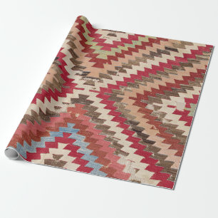 Papier Cadeau Baklava Chevron Star II // 18e siècle Authentique