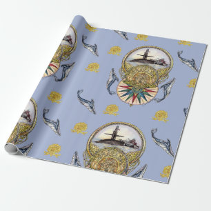 Papier Cadeau Baleine d'un papier à enveloppement de contes