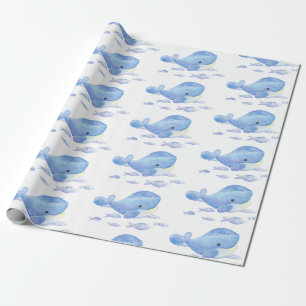 Papier Cadeau Baleine Tastic Blue Anniversaire
